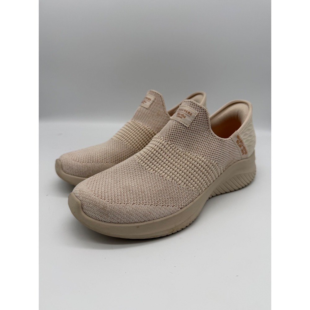 Skechers Martha Stewart Slip-Ins Ultra Flex 3.0 Neptune Tan Sneakers 149808 6.5